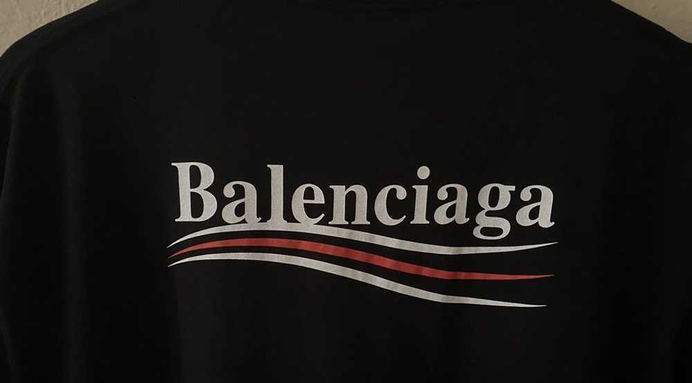 Balenciaga Balenciaga Political Campaign Black Tee - image 4