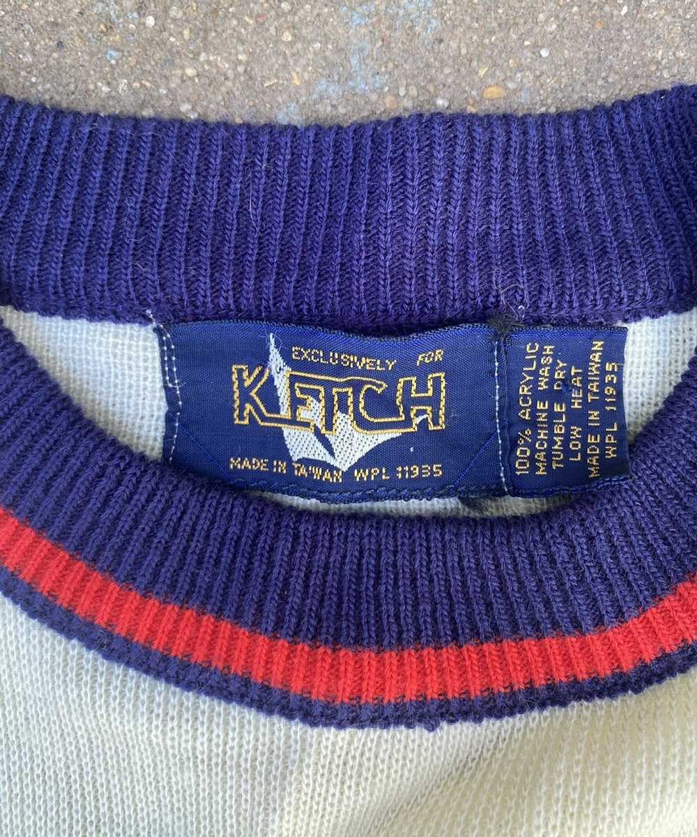 Vintage Vintage 80s Preppy Sweater by Ketch - image 4