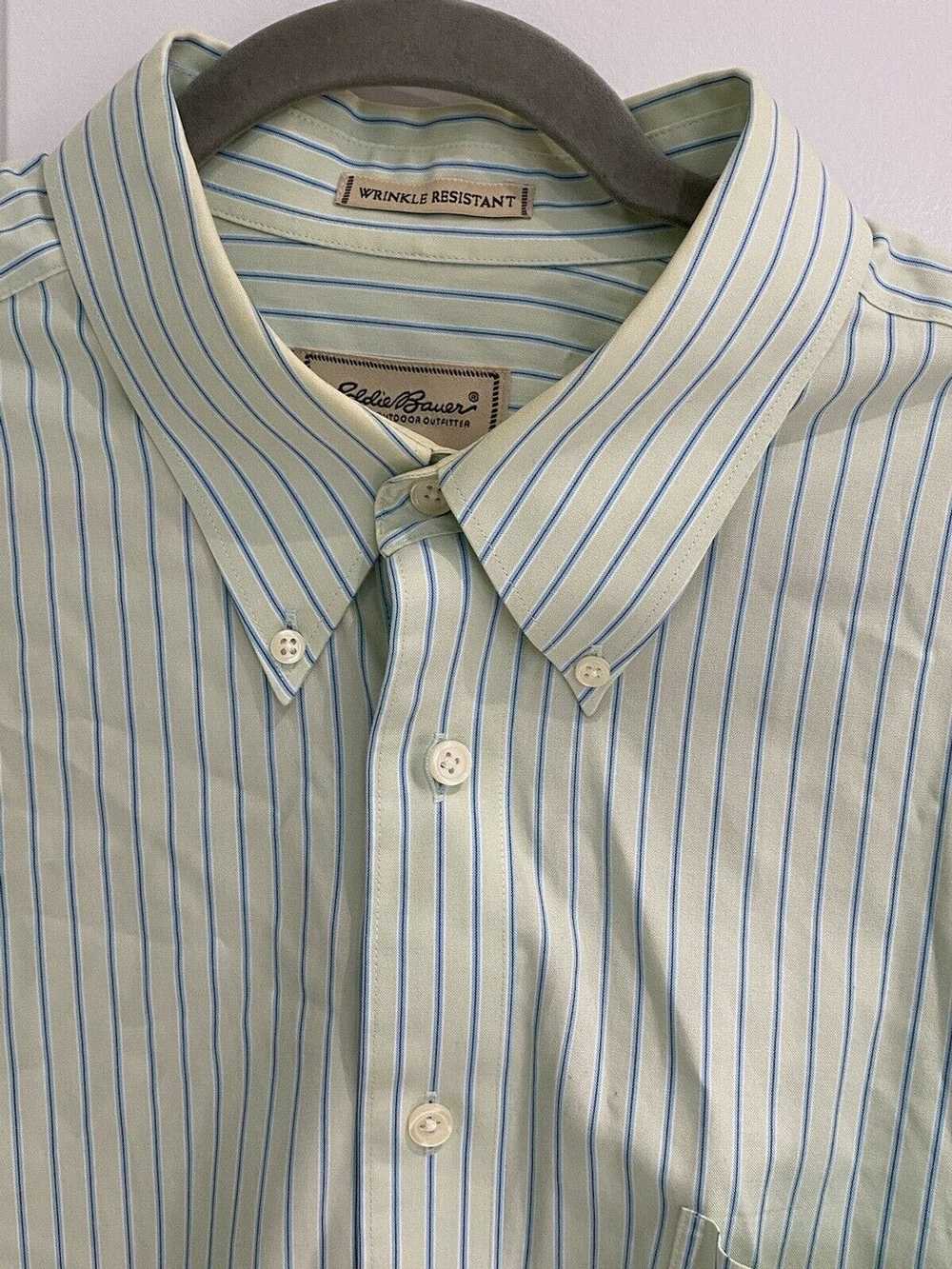 Eddie Bauer Eddie Bauer Mens Green Striped Collar… - image 8