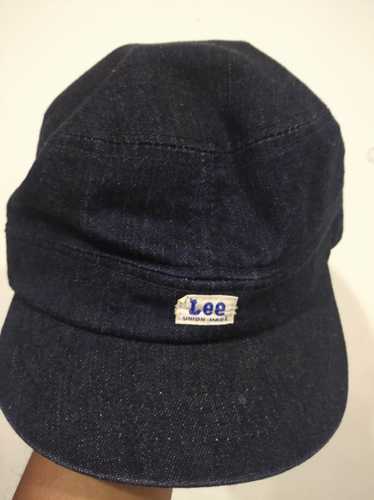 Vintage 90s Lee Colorblock Snapback Hat Denim Jeans Grunge 