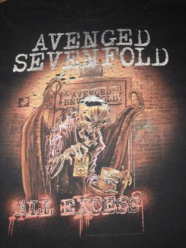 Vintage VTG AVENGED SEVENFOLD ALL EXCESS Faded & W