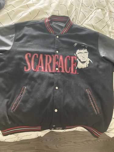 Vintage Vintage Scarface Black & Red Letterman Jac