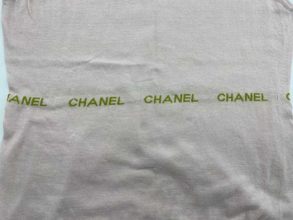 Chanel Light Pink Logo Letter Knit Tank Top - image 3