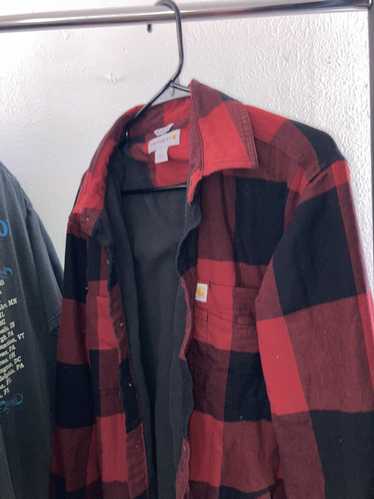 Carhartt Red/Black Fleece lined flannel