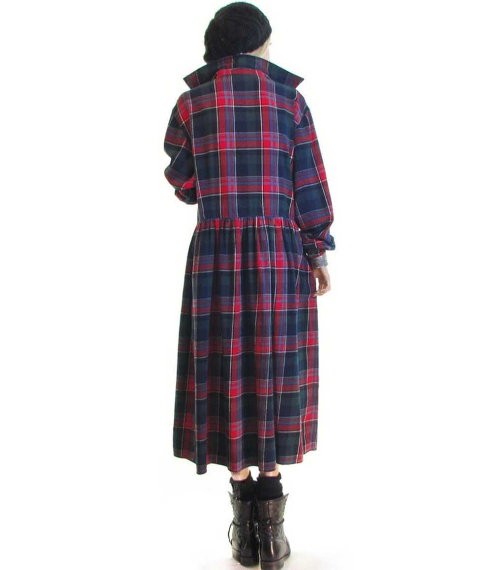 COTTON PLAID flannel dress scotch plaid maxi dres… - image 4