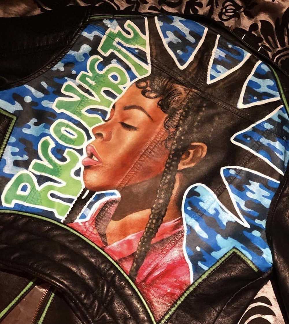 Custom Custom hand painted Rico Nasty leather jac… - image 1