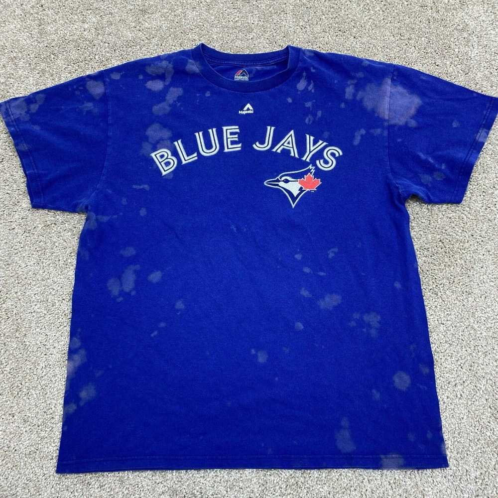 Jose Bautista Toronto Blue Jays youth large 14-16 Majestic MLB t shirt  jersey