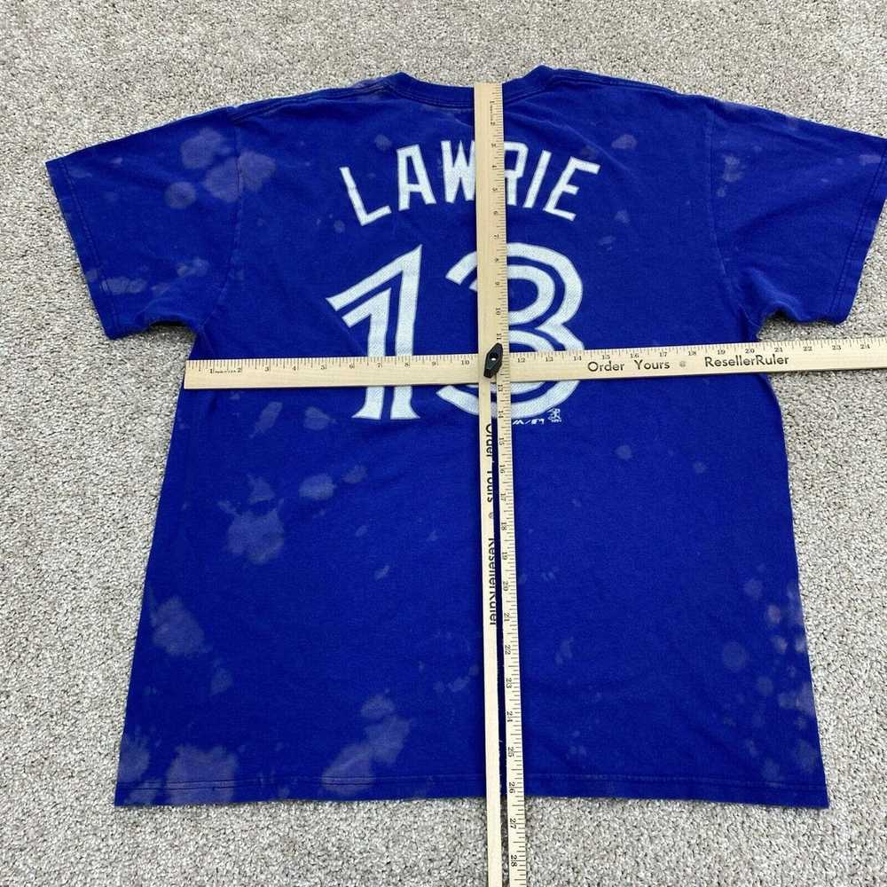 NWT MENS MAJESTIC MLB TORONTO BLUE JAYS #13 LAWRIE T SHIRT - BLUE - SMALL