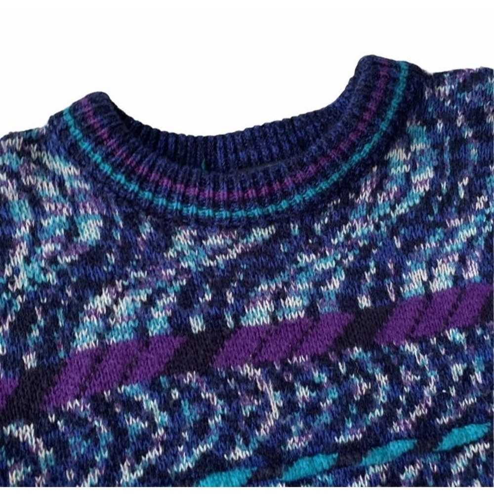 Vintage Vintage Chunky Knit Abstract Sweater - image 2