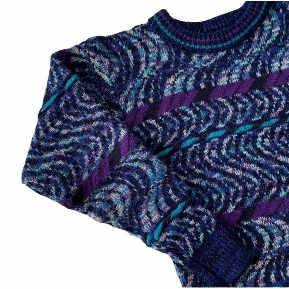 Vintage Vintage Chunky Knit Abstract Sweater - image 3