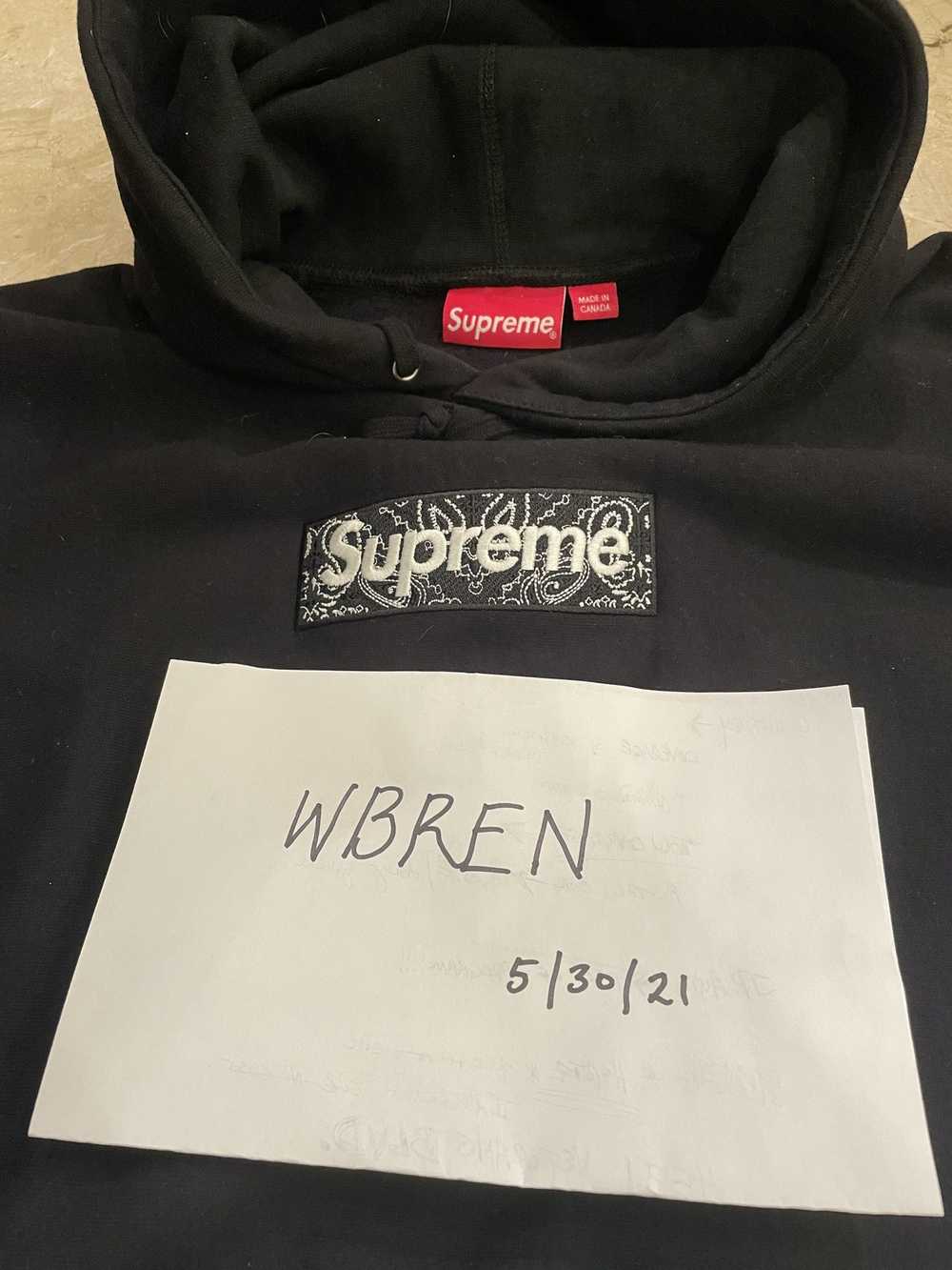 Supreme Bandana Box Logo Hooded Sweatshirt Black - image 3