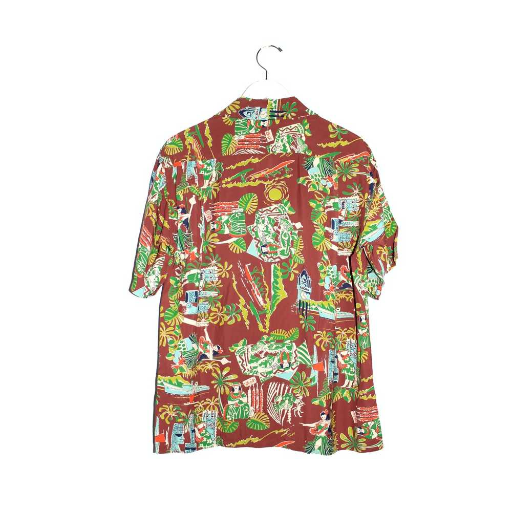 Sun Surf Tiki Aloha Printed Rayon Camp Shirt - image 2