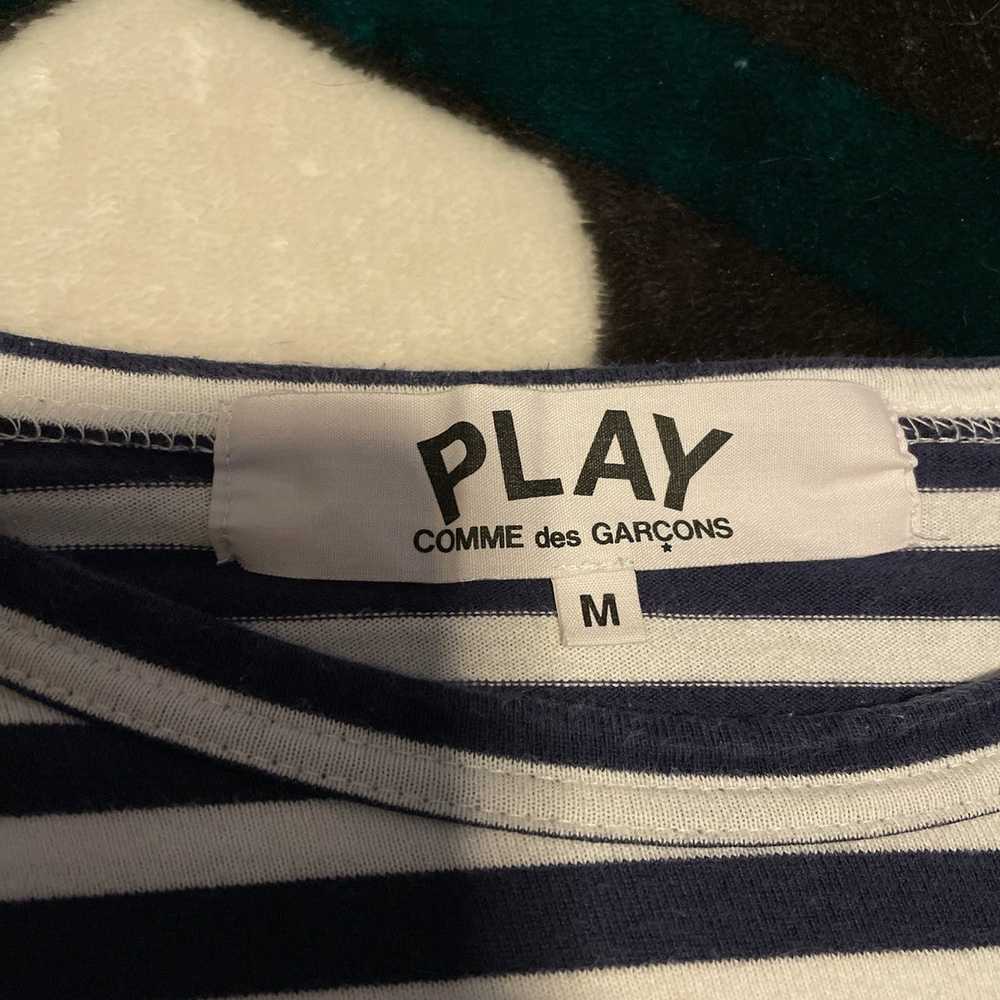 Comme Des Garcons Play Play L/S Striped Tee - image 3