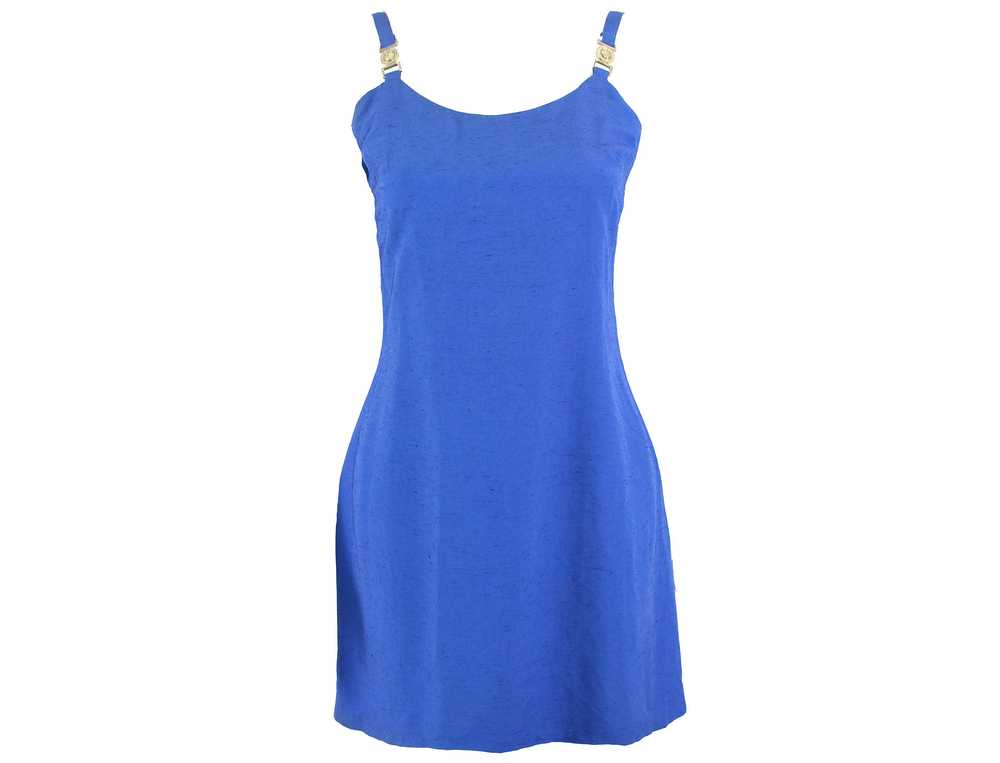 Versace Blue Medusa Charm Dress - image 1