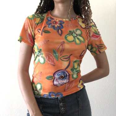 Vintage Vintage MGR It’s Our Universe Orange Flor… - image 1