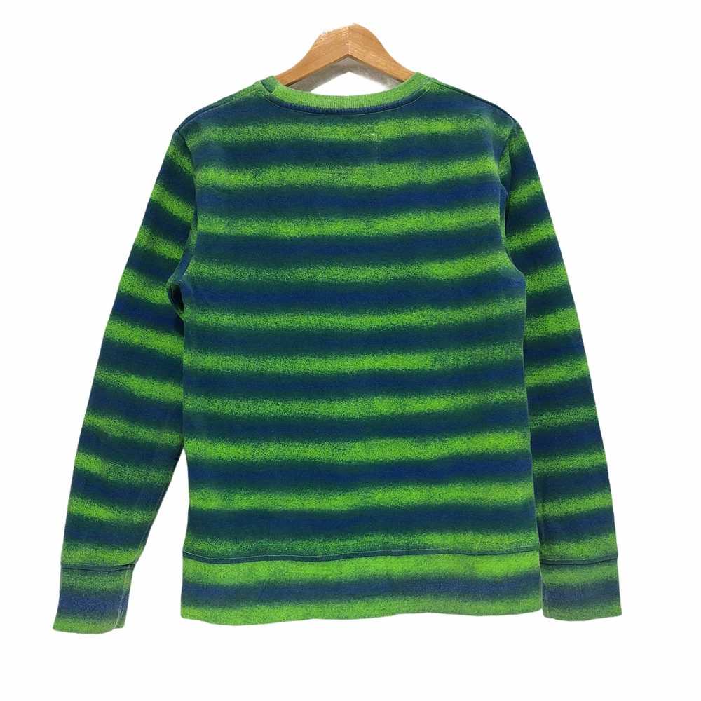 Hurley Vintage Hurley Striped Green Crewneck Swea… - image 7