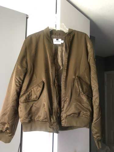 Topman quilted bomber jacket in olive - LGREEN