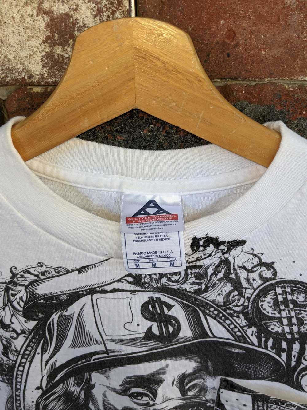 Vintage Benjamin Franklin gangsta t-shirt - image 3