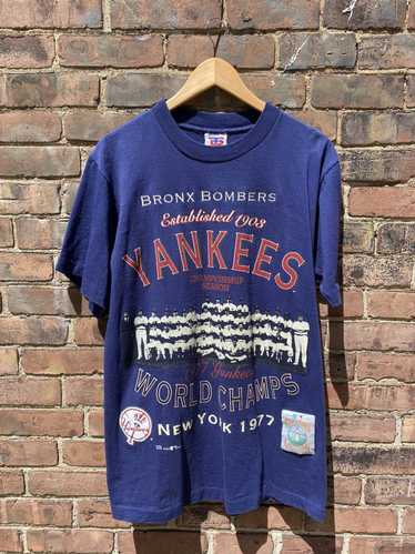 Vintage OG 90’s 96’ New York Yankees World Series Champs T-Shirt Tee MLB  *RARE*