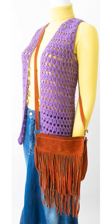 Sixties Fringed Suede Purse