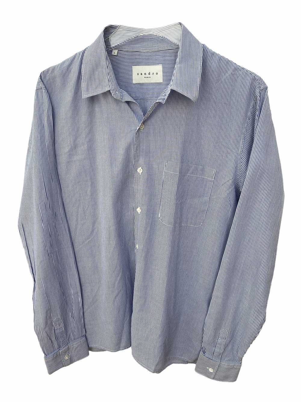 Sandro White / Navy Striped Shirt - Gem