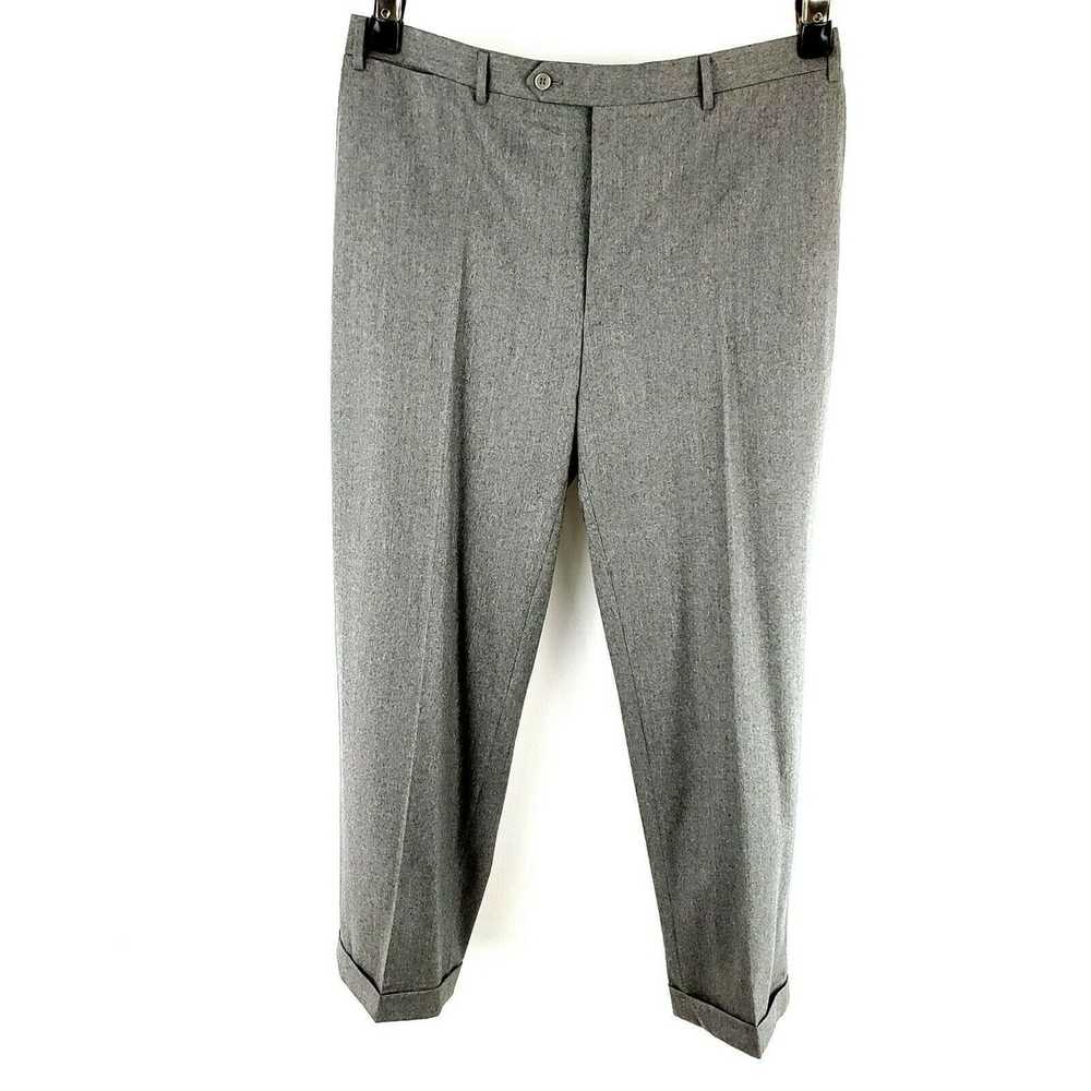 Canali Canali Heavy Wool Dress Pants 37/30 Gray F… - image 2