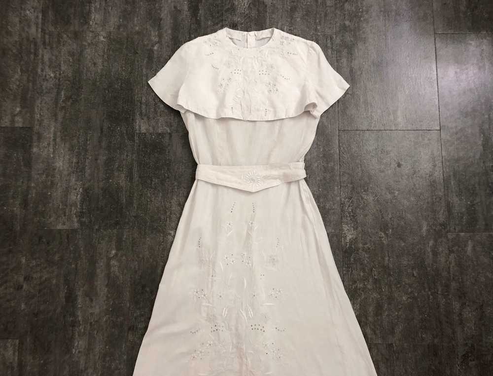 1940s linen dress set . vintage 40s dress - image 6