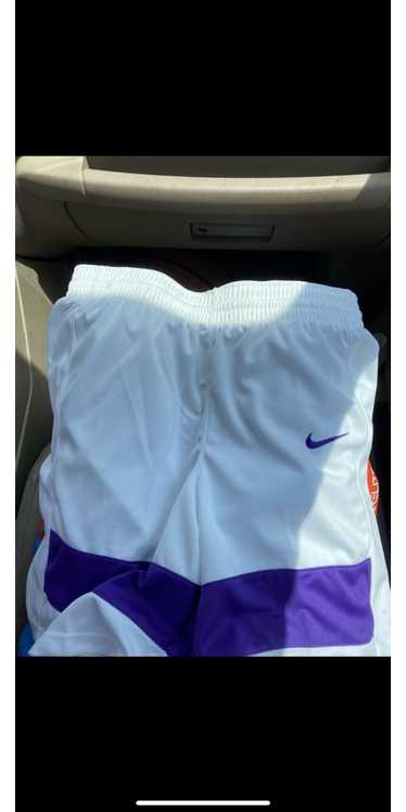 504 - Nike Los Angeles Lakers Openhole Men's Shorts Purple DX9699 - nike  air force feminino cano alto