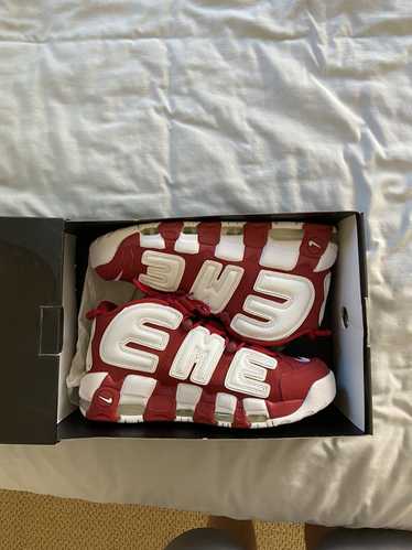 Air more uptempo suptempo leather high trainers Nike x Supreme