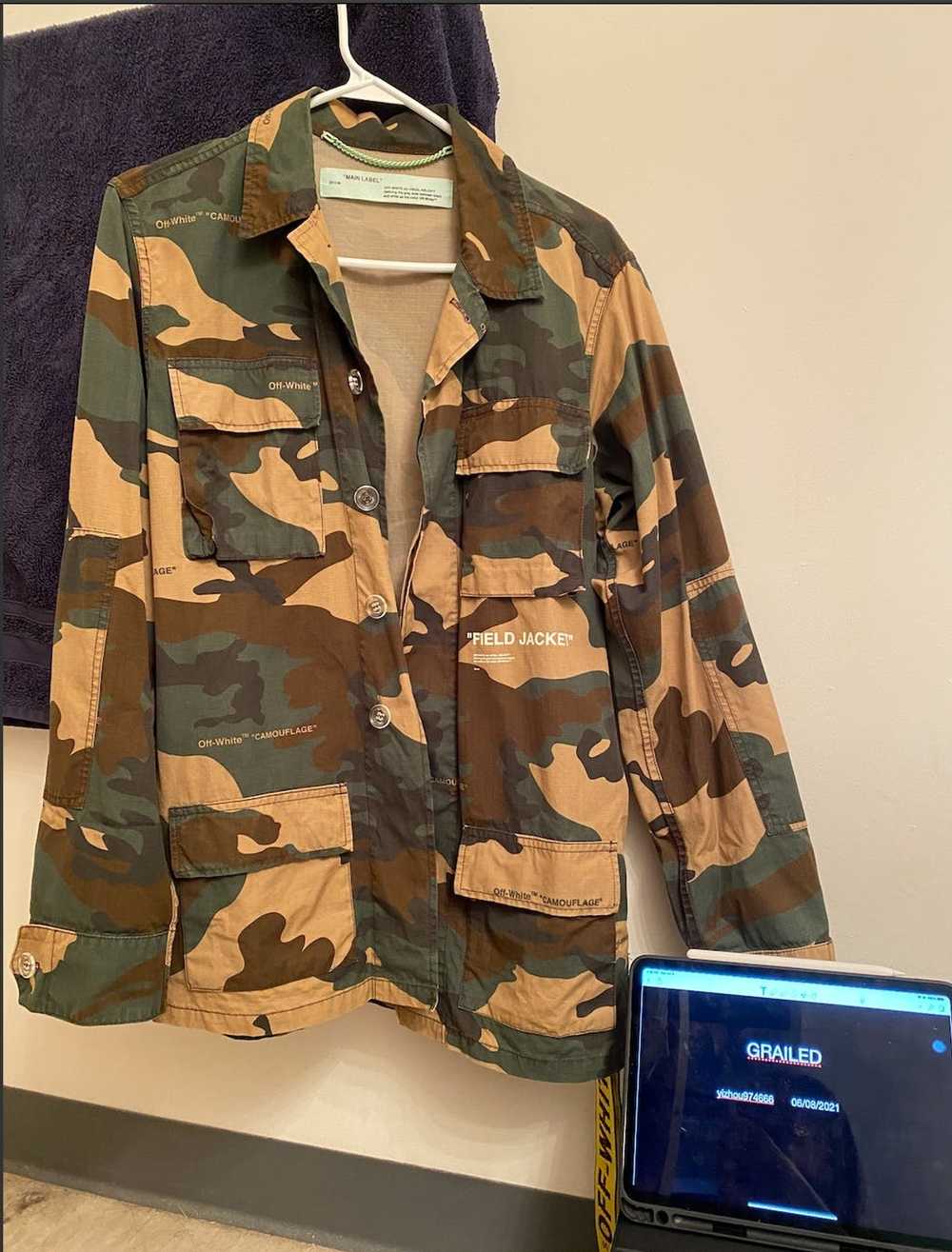 Off-White Off-White camouflage cotton field jacket - image 3