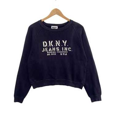 DKNY × Donna Karan × Vintage DKNY CROP SHIRT SWEA… - image 1