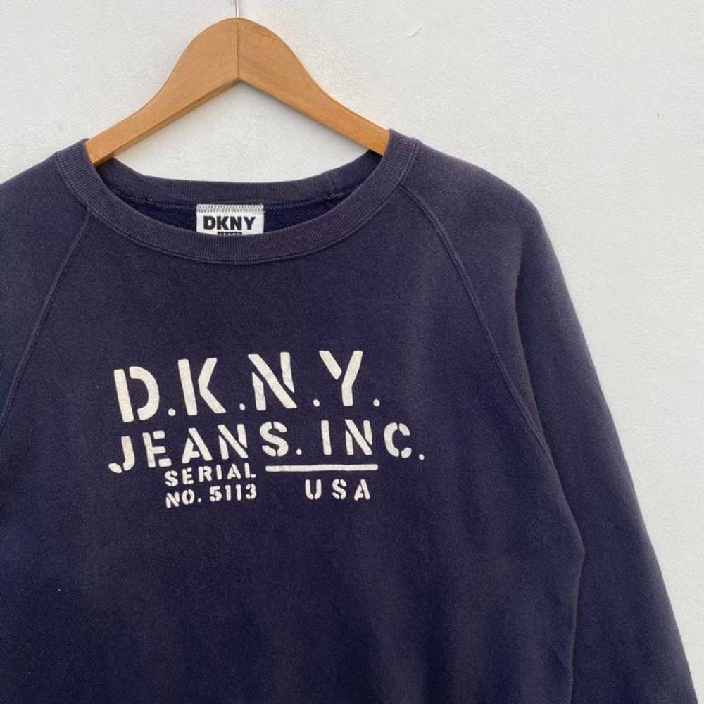 DKNY × Donna Karan × Vintage DKNY CROP SHIRT SWEA… - image 3