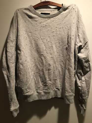 Allsaints All saints grey distressed sweatshirt