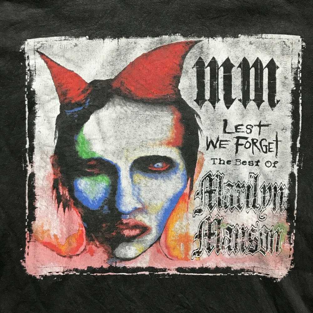 Vintage Marilyn Manson Lest We Forget T-shirt - image 3