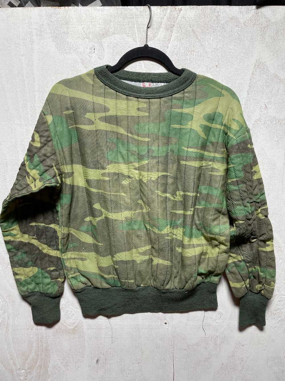 AS-IS COOL QUILTED CAMOUFLAGE CREWNECK SWEATSHIRT… - image 5
