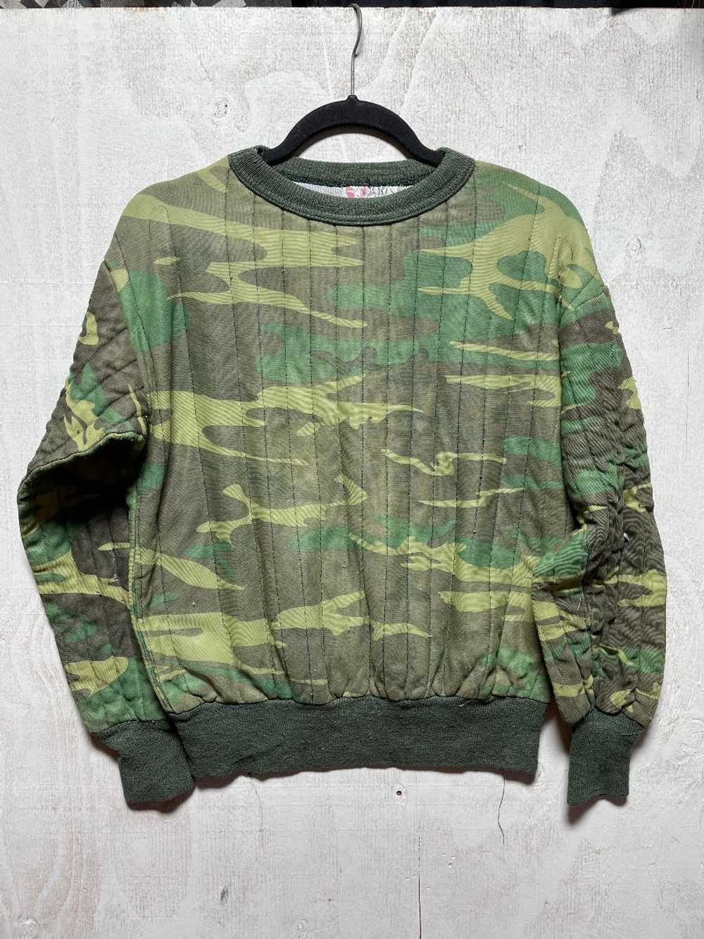 AS-IS COOL QUILTED CAMOUFLAGE CREWNECK SWEATSHIRT… - image 6