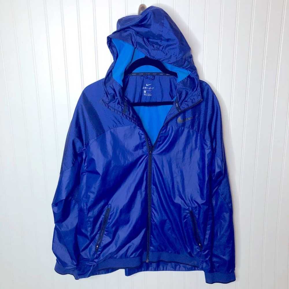 Nike Nike Dri-Fit Blue Hooded Windbreaker Mens Large - Gem