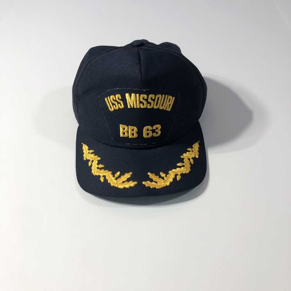 New Era × Retro Hat × Vintage Vintage 1980s USS M… - image 1