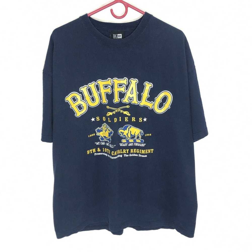 Vintage BUFFALO SOLDIERS T-shirt XL Blue Vintage … - image 1