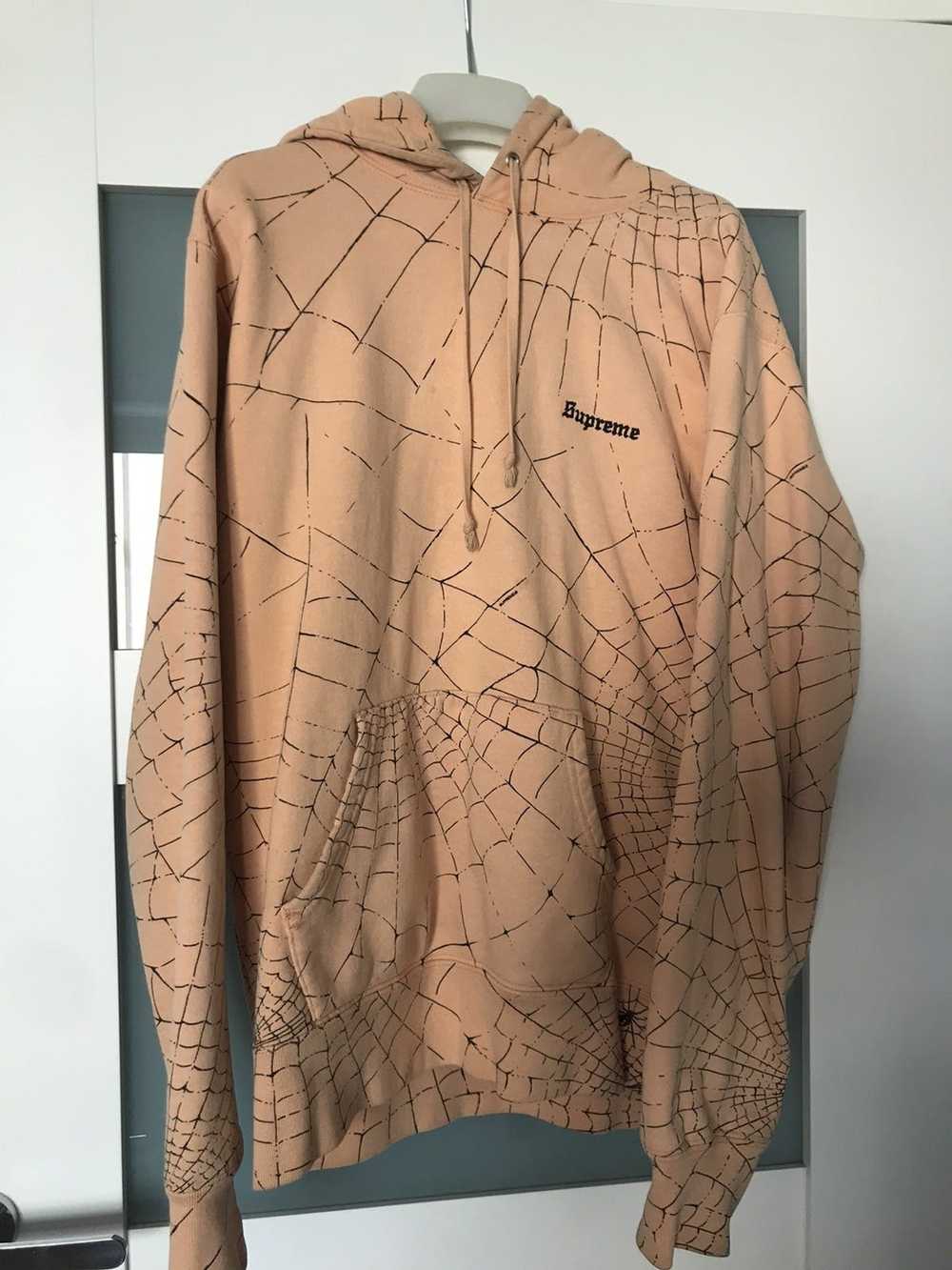 Supreme Spiderweb Hoodie Sweatshirt - image 1