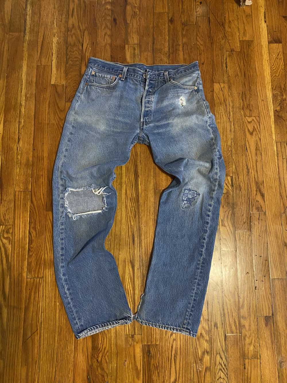 Levi's Vintage 501 distressed denim jeans - image 1