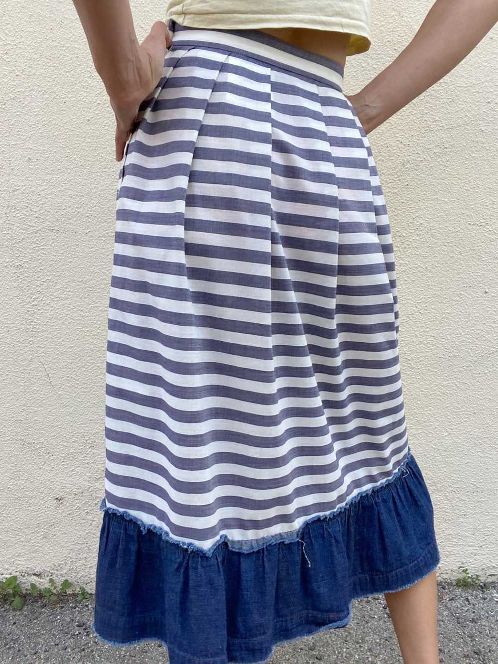 Comme De Garcons Striped Cotton Skirt - image 2