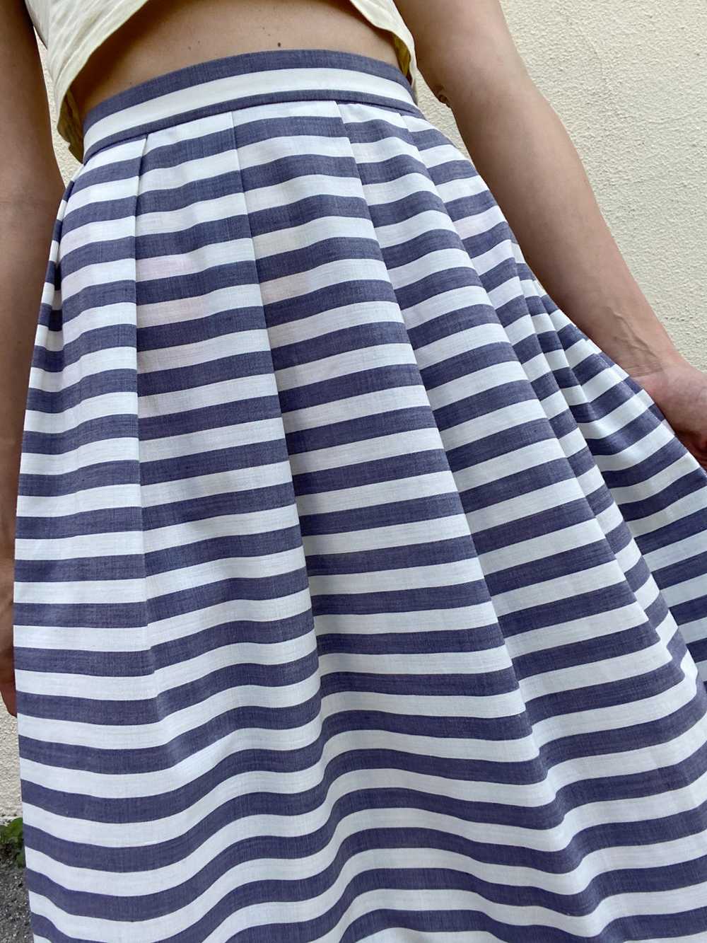 Comme De Garcons Striped Cotton Skirt - image 3