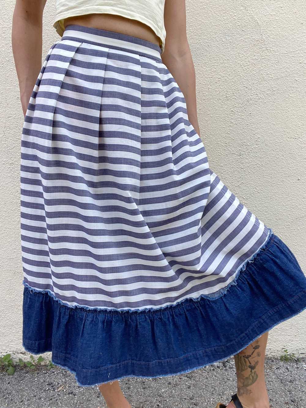 Comme De Garcons Striped Cotton Skirt - image 5