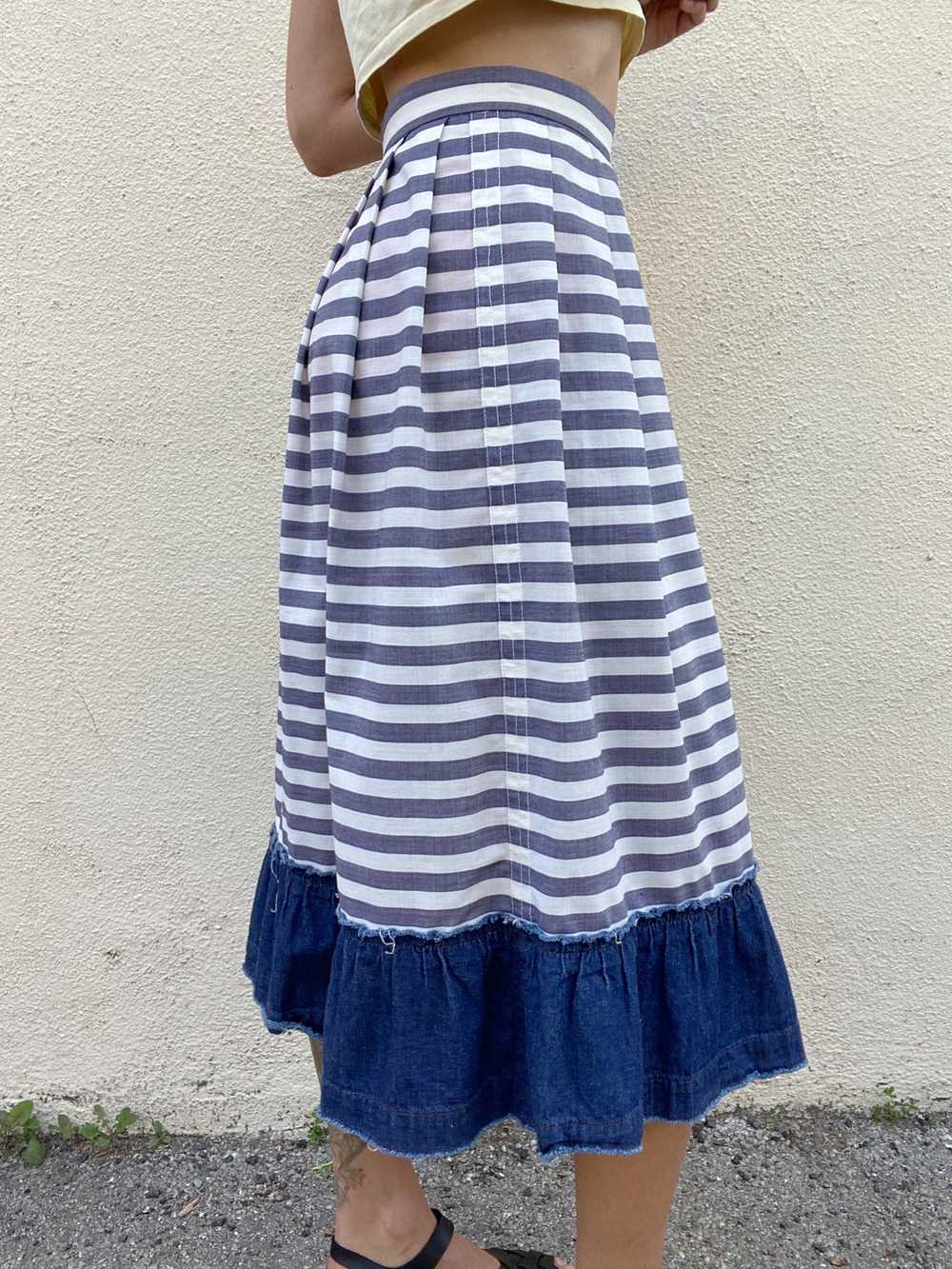 Comme De Garcons Striped Cotton Skirt - image 7