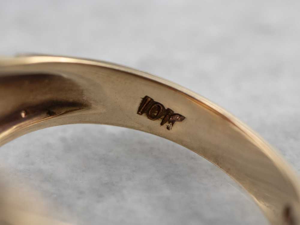 Men's Masonic Old Mine Cut Diamond Ring - image 6