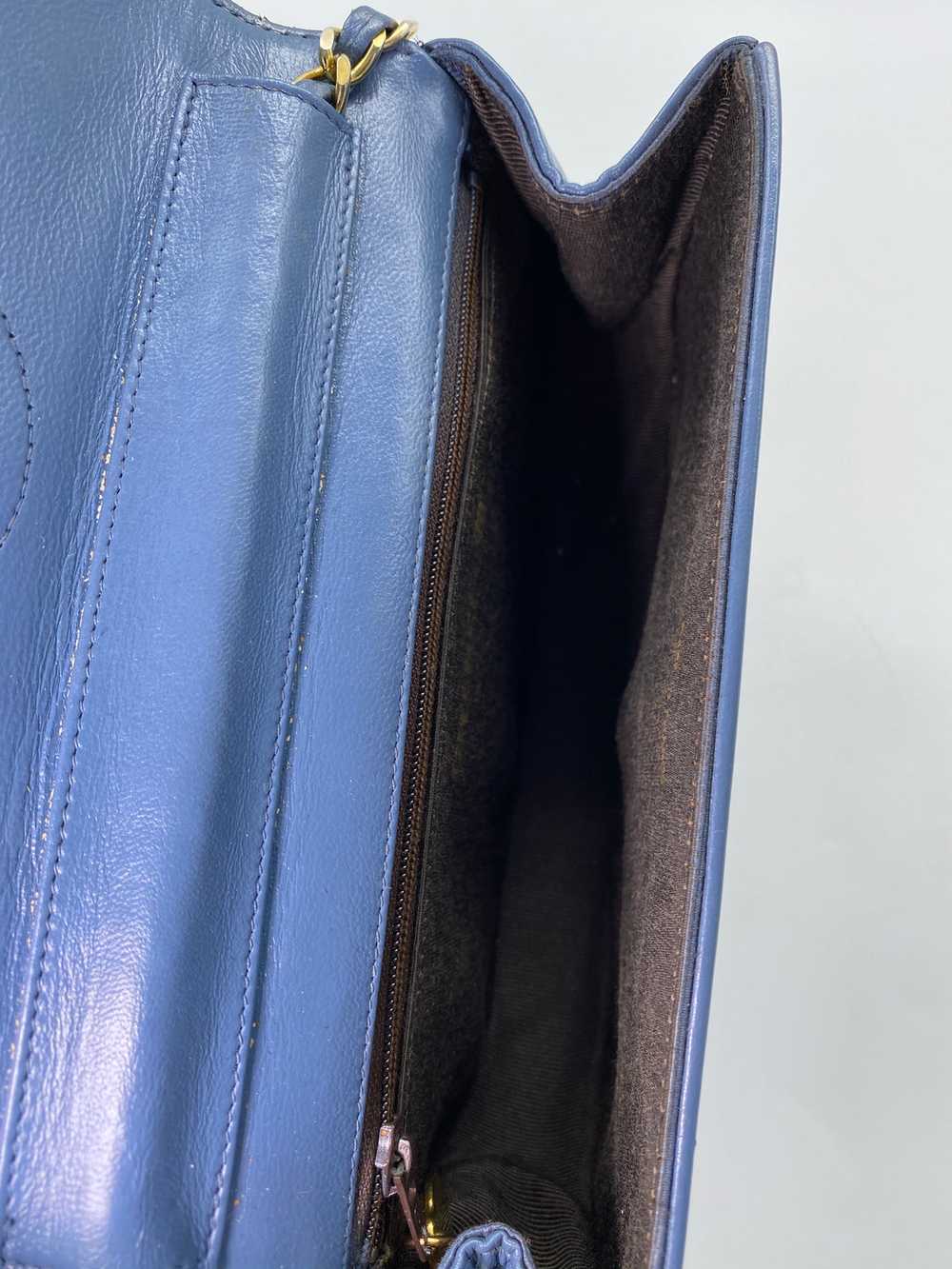 Chanel Blue Lambskin Flap Bag - image 2