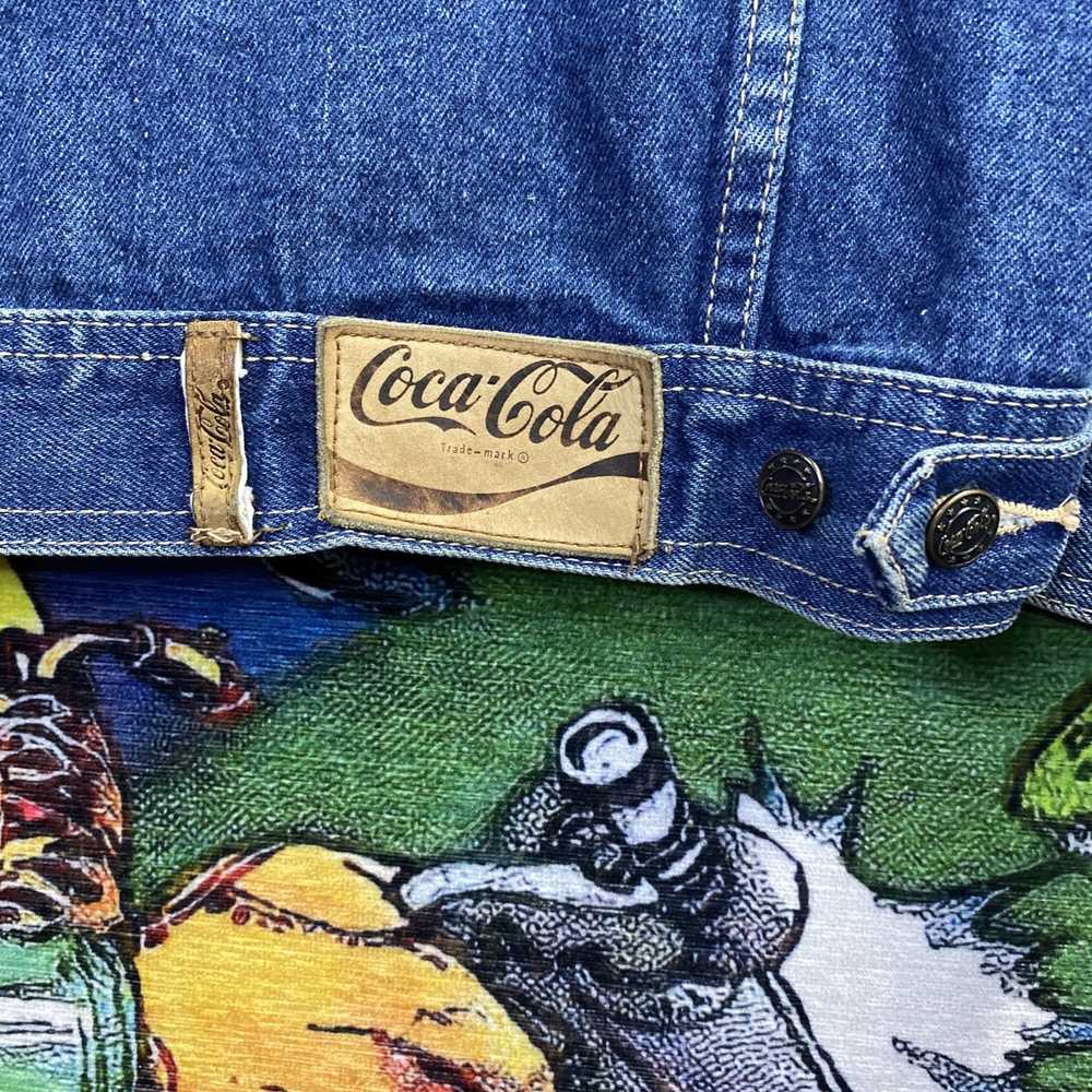 Coca Cola × Denim Jacket × Vintage Vintage 90s Co… - image 5