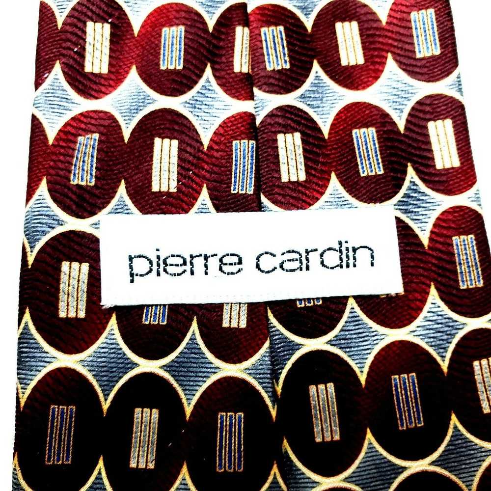 Pierre Cardin Pierre Cardin Silk Tie Red Print Ge… - image 3