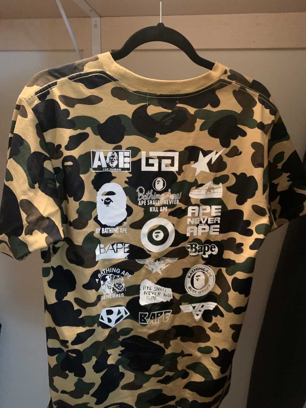 Bape A Bathing Ape 1st Camo T-Shirt Yellow - image 2